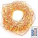 String Lights 100 LEDs 33ft with Remote Copper Wire Outdoor Waterproof Starry Decor Rope Fairy Lights For Decorative Christmas Party Garden Wedding Dancing Indoor Bedroom