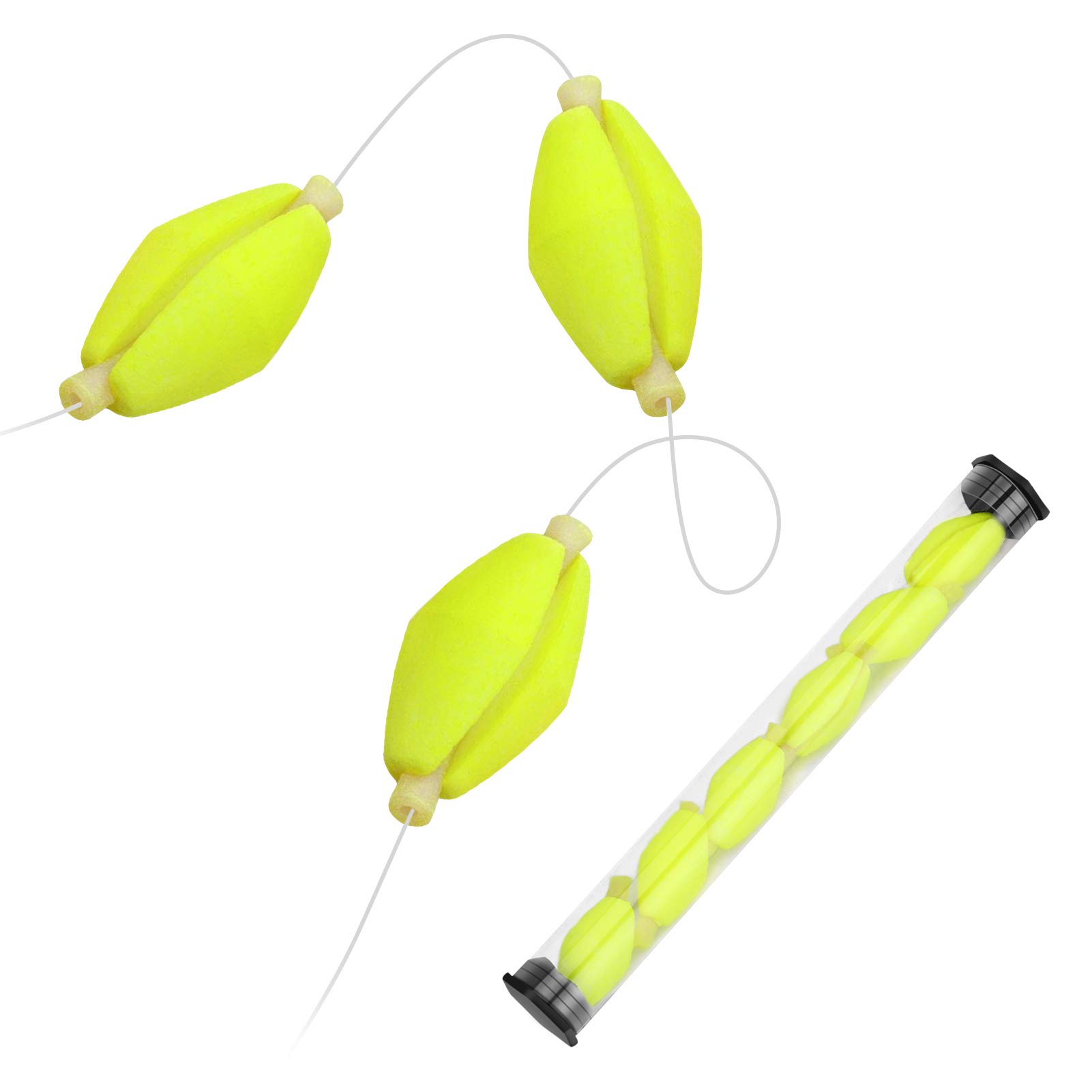 Yosoo Health Gear Fly Fishing Buoy Bobbers, 6PCS Indicator Fishing Tackle, Olive & Yellow Foam Float Strike Indicators