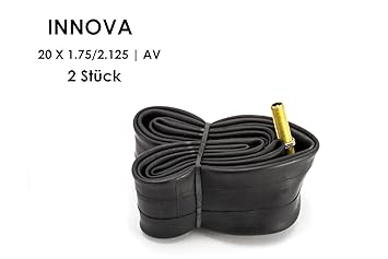 2 Stück 20' Zoll Fahrrad Schlauch Innova Autoventil 20x1,75/2,125 AV 47/57-406 Tube