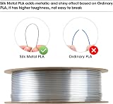 eSUN Silk Metal PLA Filament 1.75mm Silver 1KG Spool Shiny Metallic 3D Printer view 4