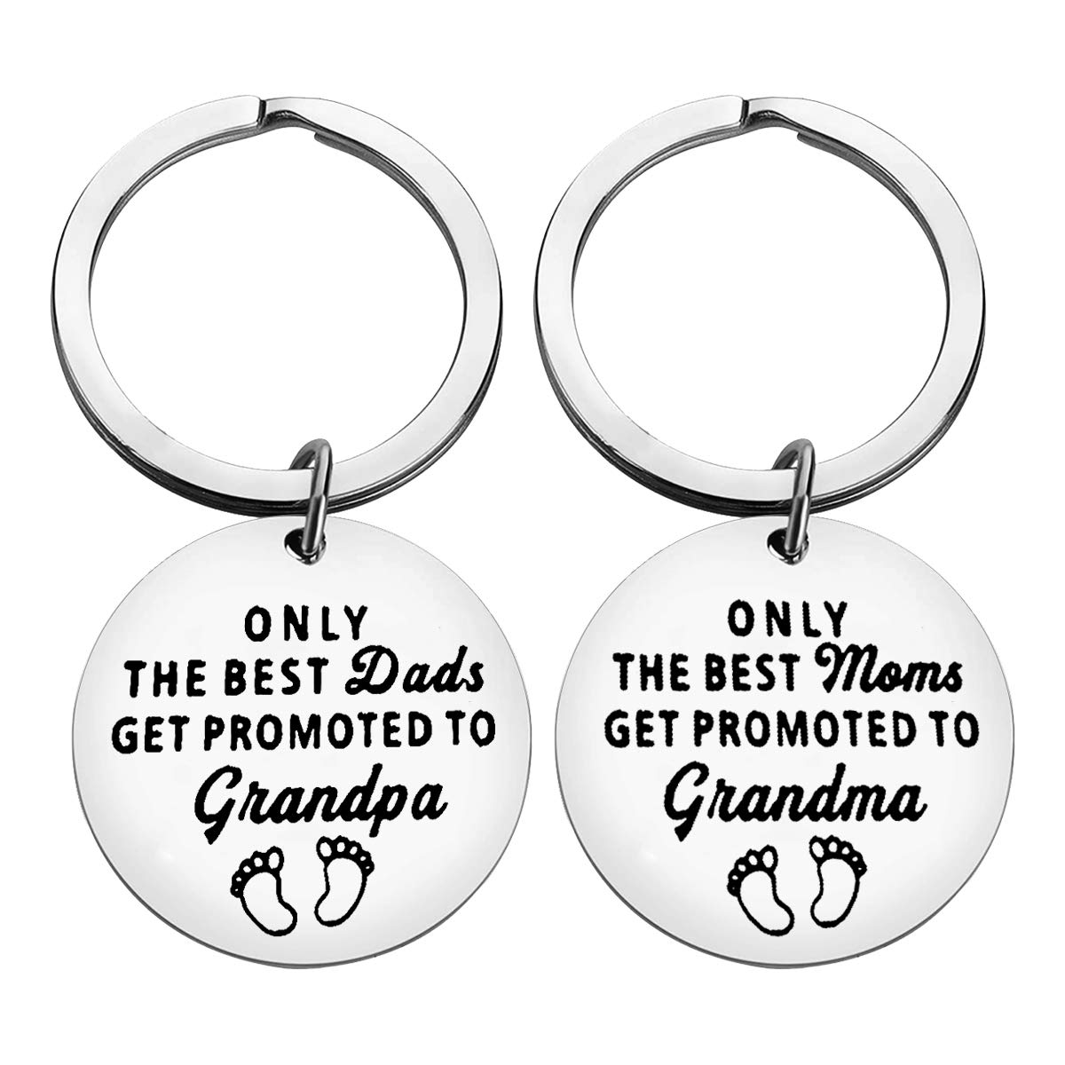 Baipilu Grandpa/Grandma to be Keyring New Grandpa/Grandma Gift Pregnancy Announcement Grandparents to Be Grandchild Announcement First Time Gift