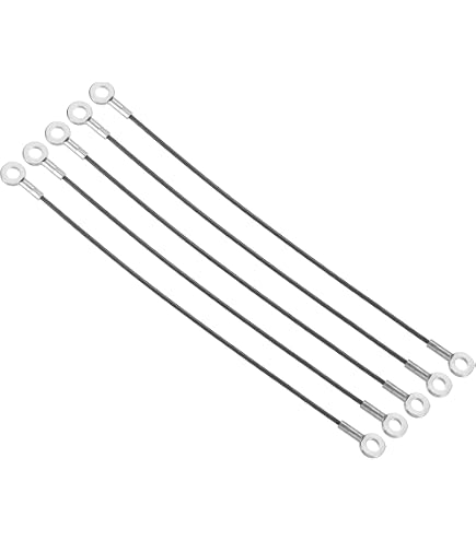PATIKIL Lot De 6 Câbles De Sécurité Acier Inoxydable Avec Œillets 1,5mm X 10cm - Fixation Pour Lumières De Scène