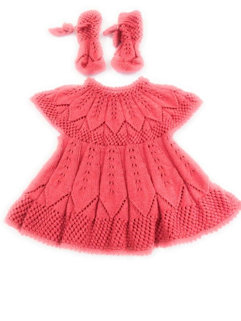 woolen baby frock knitting