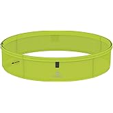 FlipBelt Lightweight Running Air Belt, Fitness and Running Fanny Pack for Women and Men, Non Chafing Waist Band Pack for Phone, Keys, Money, Moisture Wicking Storage Belt, USA Company Neon Yellow
