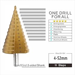 Chiloskit Large Step Drill Bit, High Speed Steel