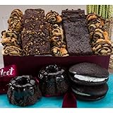 Dulcet Gift Baskets Chocolate Lovers Brownie Ganache Bakery Collection Featuring Fudge Brownies Chocolate Whoopie Pie and Mor