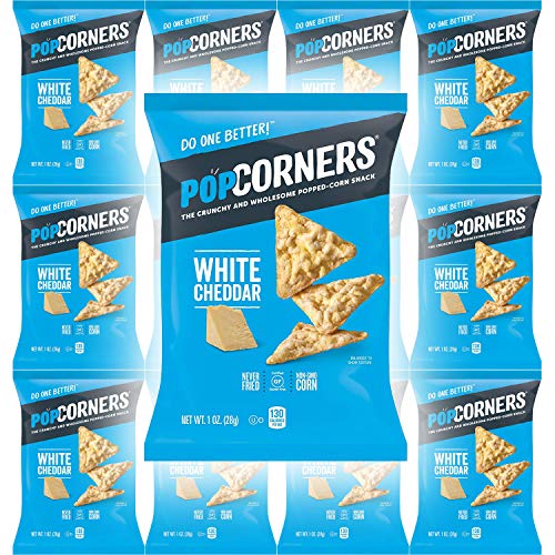 Popcorners White Cheddar Feel Good, GlutenFree Snack, 1oz Bag (Pack of