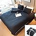 MKXI Simple Bedroom Collection 3 Pieces Navy Queen Size Duvet Cover Set,Cross Printed