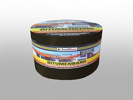 10 m x 100 mm IsolBau Aluminium Bitumenband Dachreparatur Aluminiumband Reparaturband Dach Aluband Selbstklebende Farbe: Schw