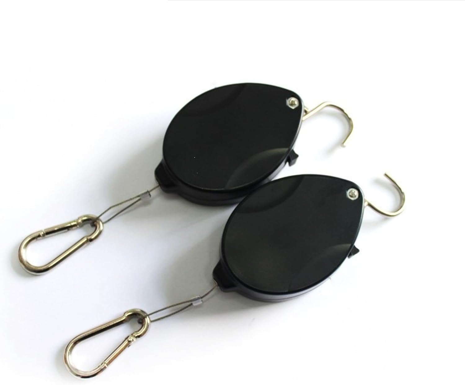 Outdoor Hanging Brackets - SGGRT 2PCS Upgrade Retractable Plant Hanger, Strong Stainless Steel Rope, Plant Pulley Set for Garden Baskets Pots Birds Feeder.