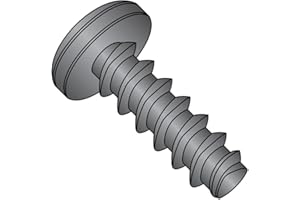 Small Parts 0810LPPB Steel Thread Rolling Screw for Plastic, Black Oxide Finish, Pan Head, Phillips Drive, #8-16 Thread Size, 5/8" Length (Pack of 100)
