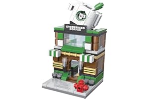 Brick Loot Mini City Overpriced Coffee Shop Set, Toy Building Blocks, Custom Designed Model Kit for Adults & Kids Age 6+, Compatible with Lego and Major Toy Building Block Brands, 208 Pieces