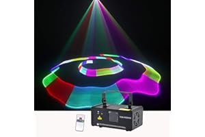 Sharelife Mini RGB Full Color 3D Effect DMX 512 Scan Lights Projector DJ Home Party Gig Stage Lighting Remote Music Auto TDMR