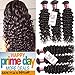 UNice Hair Brazilian Human Hair Deep Wave 3 bundles, 100% Unprocessed Virgin Hair Weave Natural Color Can Be Dyed and Bleached (14 16 18)