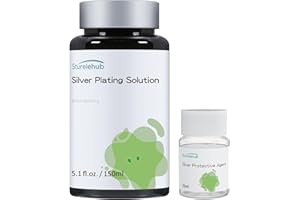 STURELEHUB Silver Plating Solutions, Silver Electroplating Plating Solutions, 5.1 fl. oz. / 150ml, for Copper-Based Materials