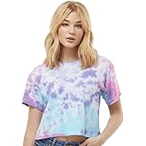 Colortone Tie Dye Crop Tops for Women - Cropped Tie Die Tee Shirts