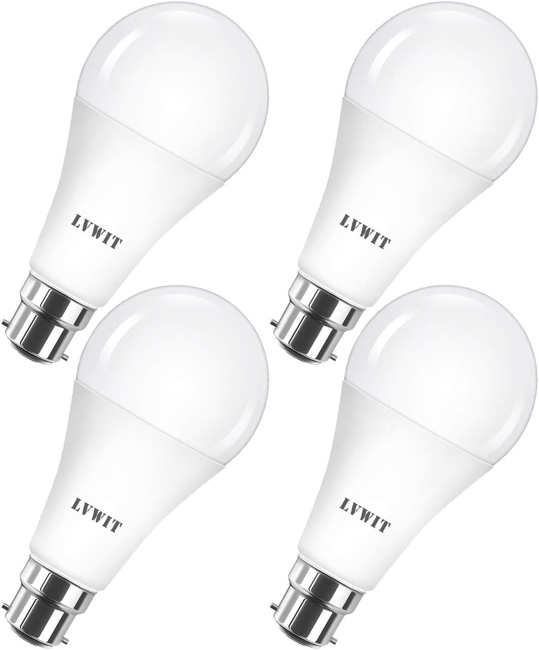 LVWIT Daylight 20W B22 LED Light Bulb,Led Bayonet Bulbs Cold White 2452LM,Replace to 152W, 6500K Bright White, Non-Dimmable