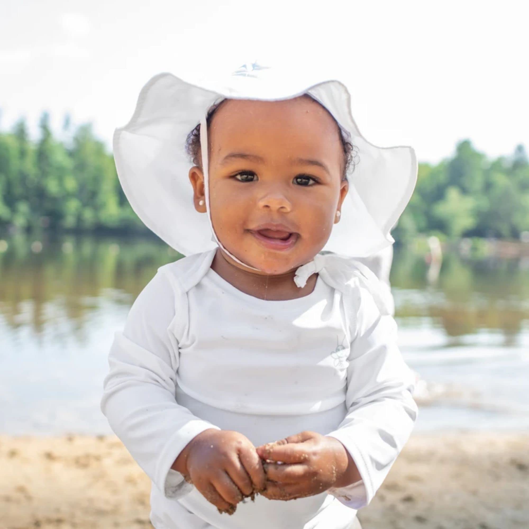 green sprouts Baby Brim Hat | All-Day UPF 50+ Sun Protection for Head, Neck, & Eyes