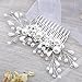 Yean Bride Wedding Hair Comb Silver Bridal Headpiece Hair Piece Accessories for Women and Girls