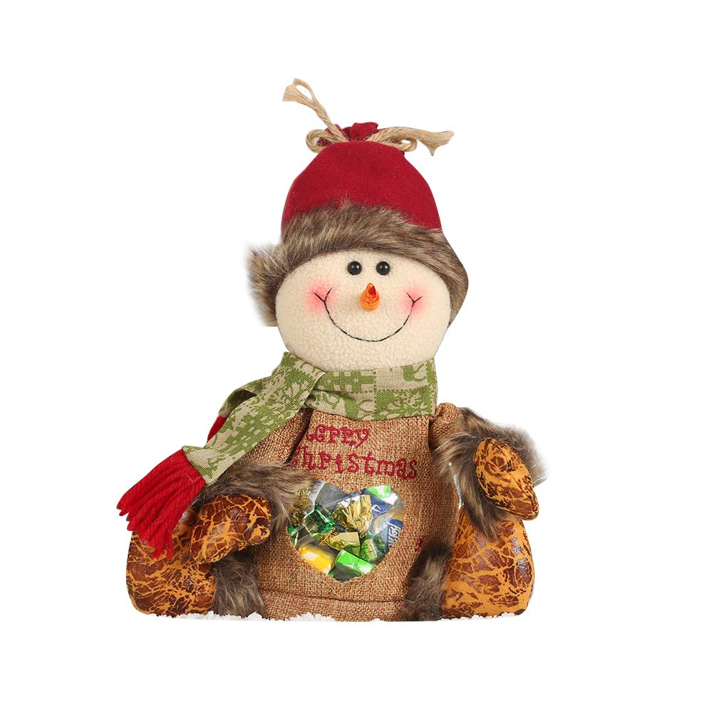 Amosfun Christmas Candy Bag with Window Snowman Apple Bag Candy Bags Gift Bags for Kids Families