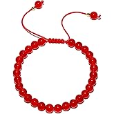 XHUUU 6mm Semi-Precious Stone Bracelets for Women Adjustable Handmade Positive Energy Crystals Beaded Bracelets Unisex