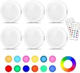 Cadrim Under Cabinet Lights RGB Wireless 13 Colors Dimmable Battery LED