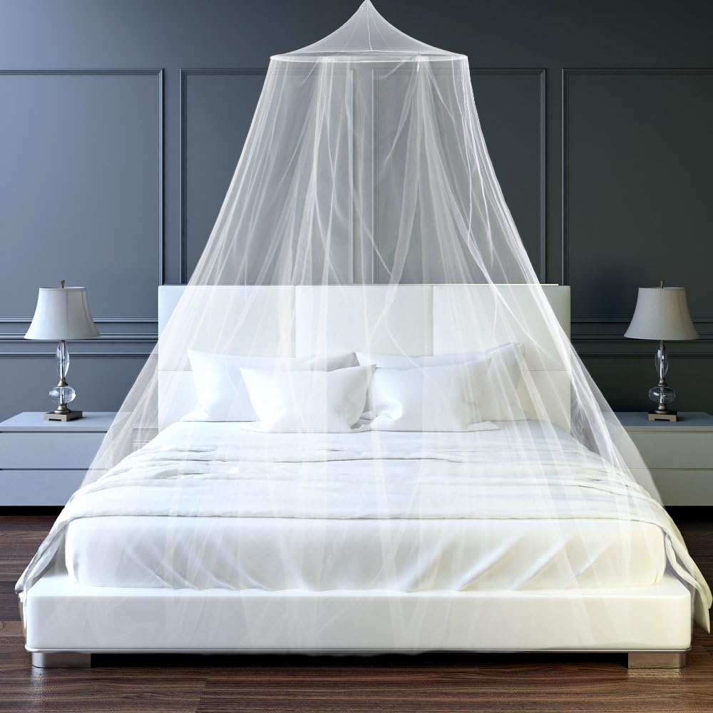 Mosquito Bug Net Indoor Outdoor Portable Canopy - Protect Beds and Cribs from Insects When Camping Or Traveling - Use As Bedroom Decor To Transform A Child, Or Baby's Room.