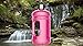 THYTOB 2.2 Litre(74OZ) Sport Water Bottle -Water Jug-Wave Bottles-Drinking Bottle-3.2 Inch Wide Mouth with BPA Free (Pink)