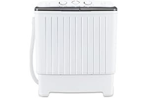 Kasunpul Portable Washing Machine, Mini Twin Tub Washer and Dryer Combo, 20 lbs Washer Machine for RV Camping, Apartment, Dormitory, Home, Portable Washer Perfect for Tenants, Black…