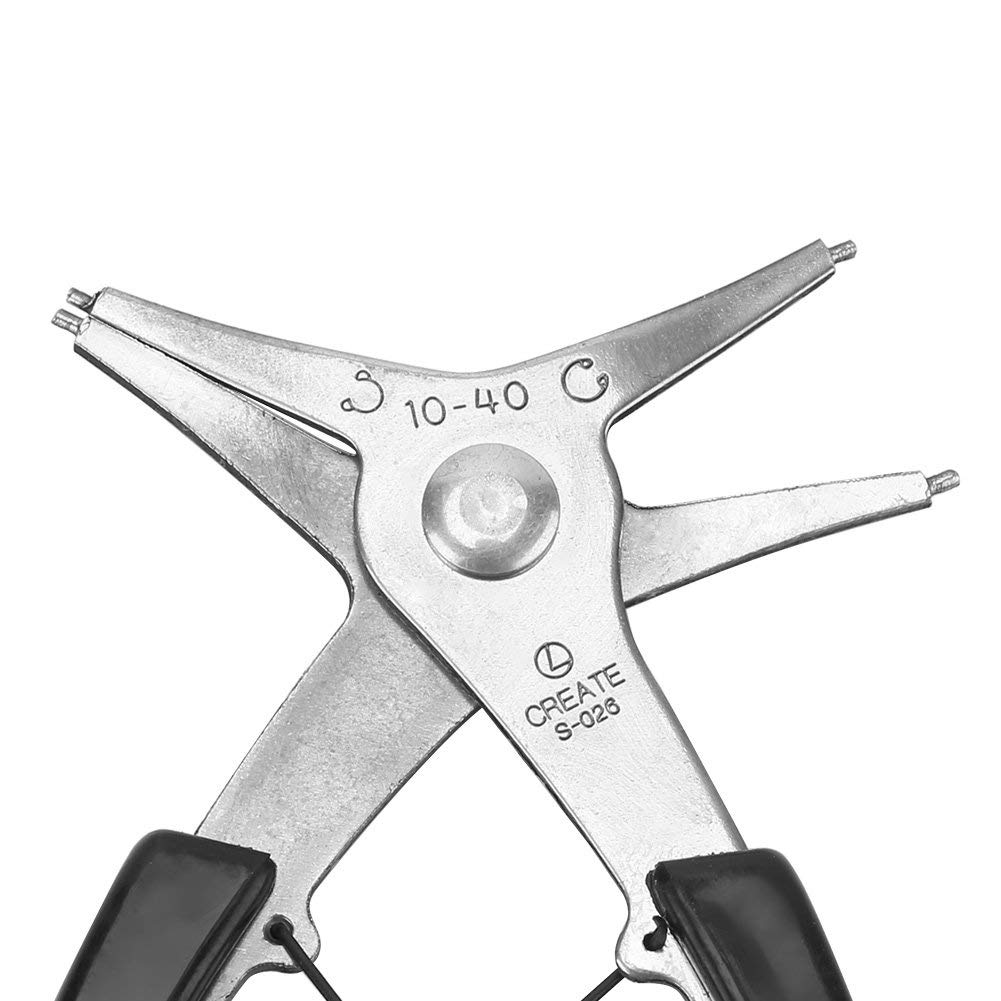 Hilitand 1 Pcs Snap Ring Pliers Dual-Purpose Circlip Pliers Removing Reassembling Tool for Internal and External Snap Ring