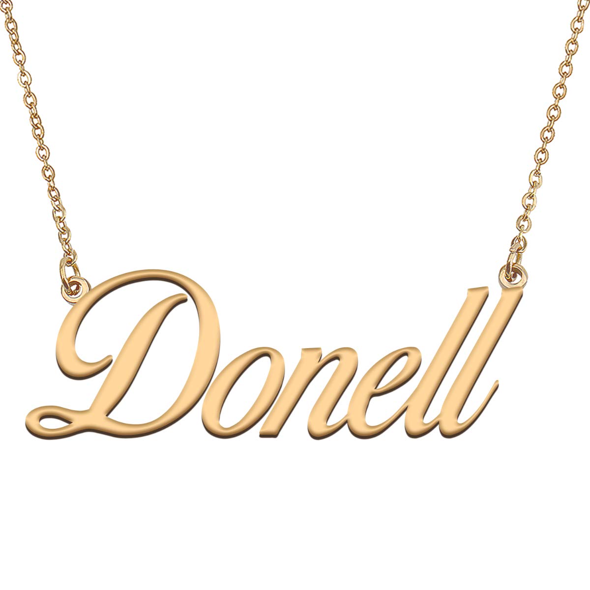 HUAN XUN Customized Custom Simple Any Name Necklace