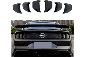 WildWell Mustang Tail Light Covers for Ford Mustang GT Shelby GT350 GT500 EcoBoost Bullitt 2018 2019 2020 2021 2022 2023 Smoked Black