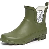 Laura Ashley Women's Waterproof Mid Cut Ankle Rain Boots