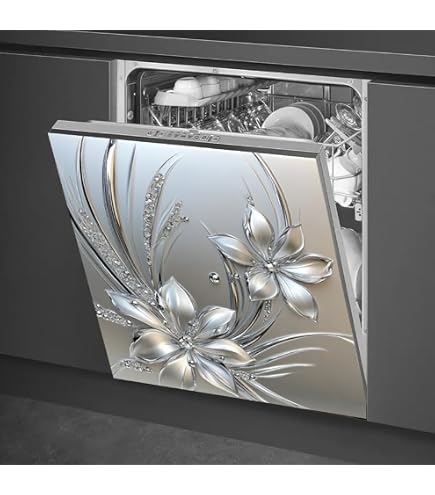 Kigai Hydrangea & Hummingbird Dishwasher Magnet Cover - 23"x26" Decorative Vinyl Sticker For Kitchen Appliances