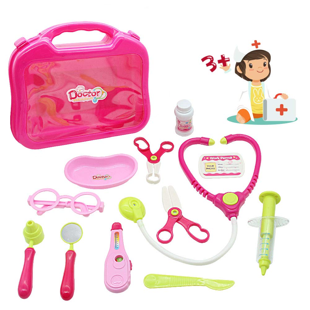 Doctor Kit Toys Kids Medical Pretend Play Game Doctor Set Cute Carrycase for Toddlers 3 4 Year Old