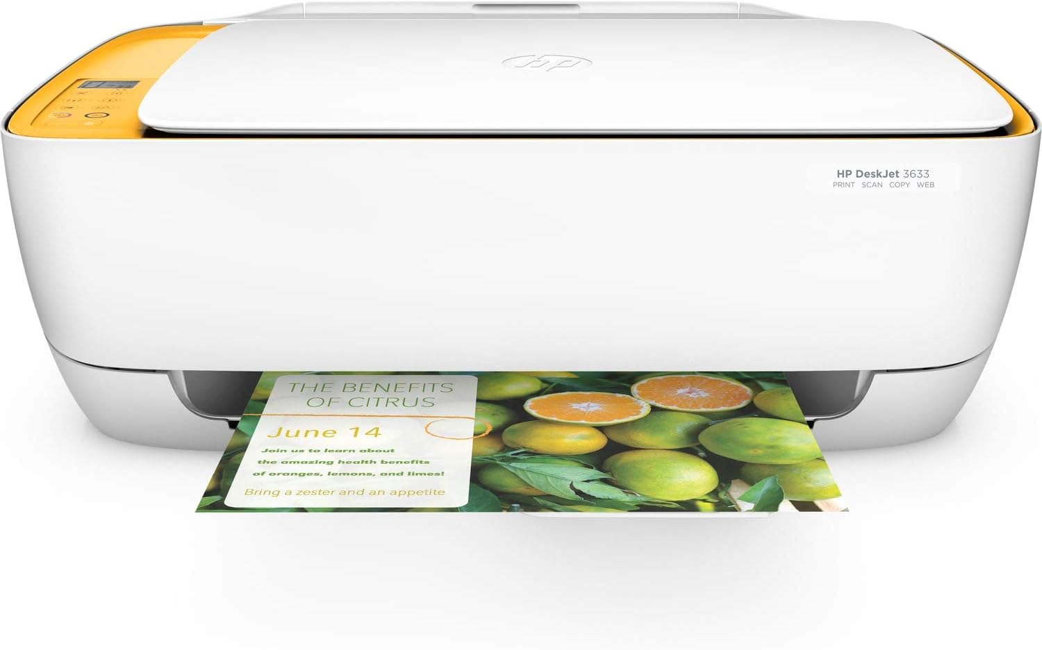 HP DeskJet 3630 Series All in One Wireless Printer Yellow