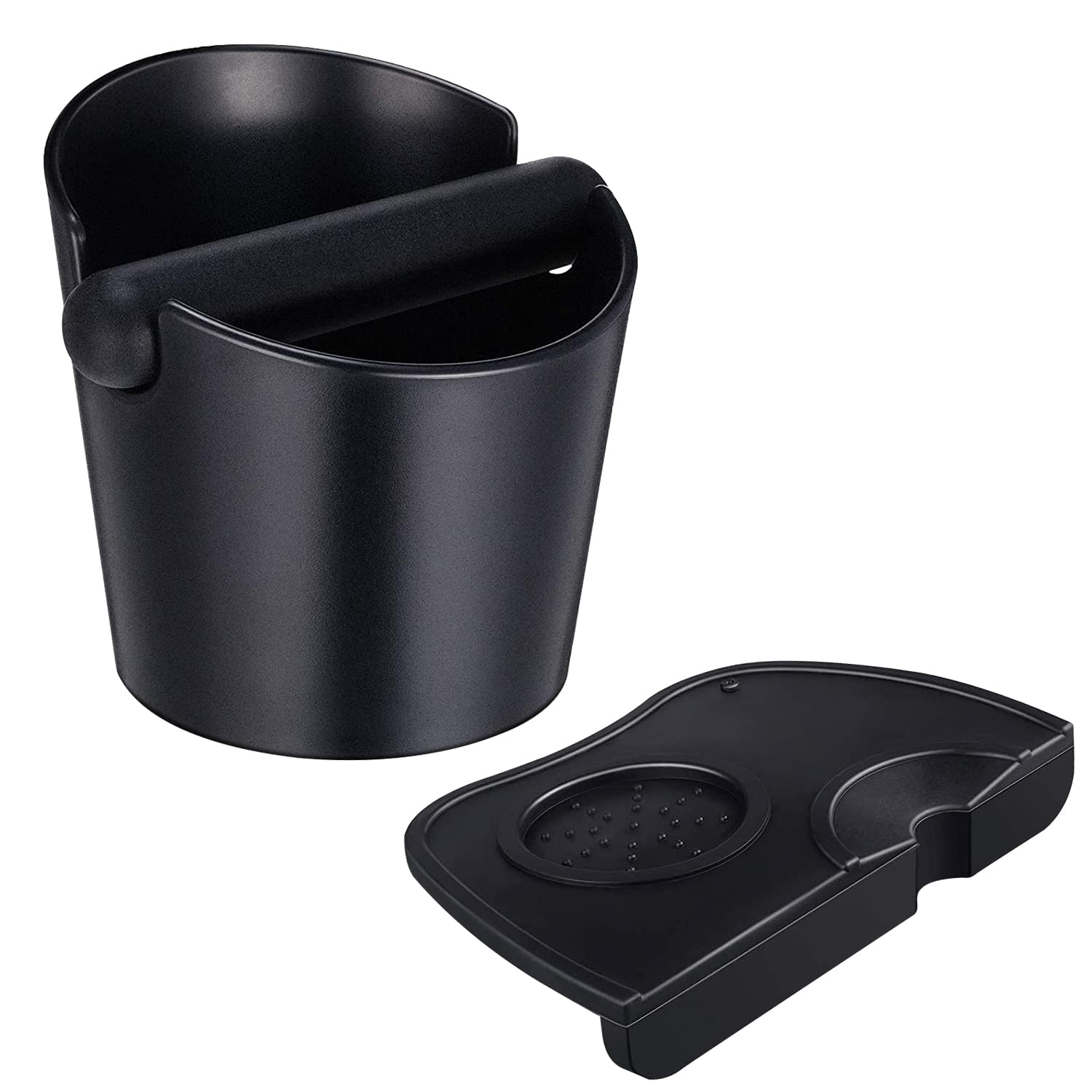 CHEDODU Coffee Knock Box,Knocking Container, Coffee Set, Non-Slip Coffee Grounds Container, Shock-Absorbing Espresso Knocking Box, Removable Metal Knocking Bar