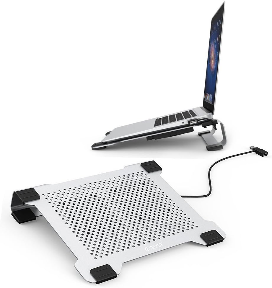 Aluminium Laptop Cooler Cooling Pad Stand, 2 USB Amazon.co.uk Electronics