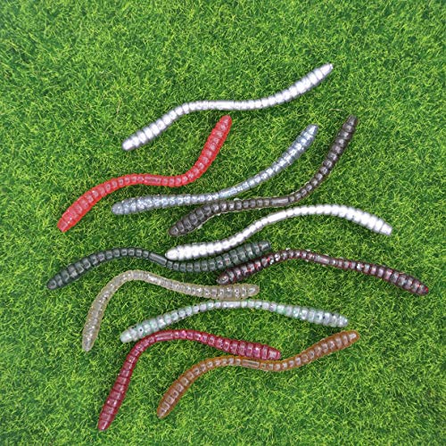 10PCS/SET 10CM Soft Floating Trout Worm Soft Baits Artificial Fishing Lures Sea Worms Earthworm Fishing Soft Lures Wobblers