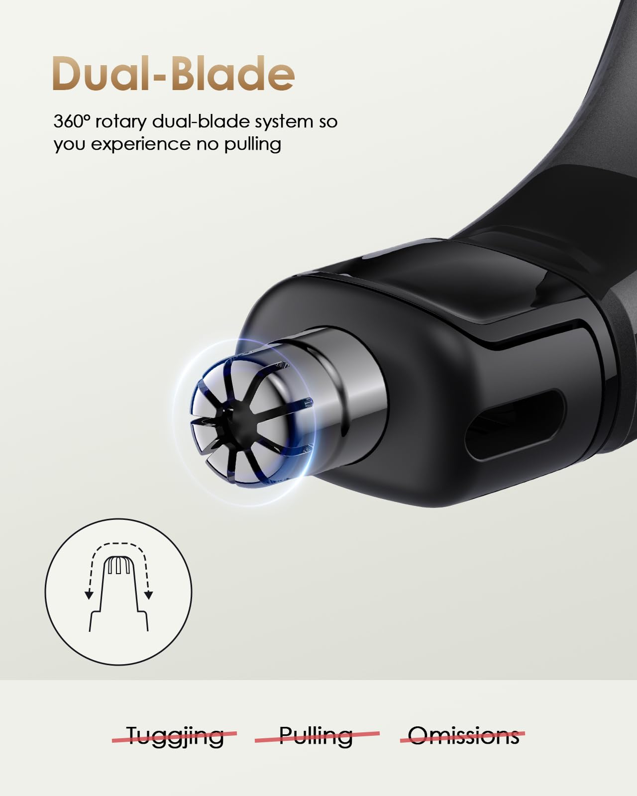 One Nasenhaartrimmer Ersatzklinge, Ersatzköpfe Aufsätze Kompatibel mit Alle O Blade 360 QP2734/QP2824/QP2520/QP2630/Pro Series – Wasserdicht Doppelseitige Klinge 360° Ideal für Elektrorasierer 2