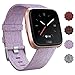 QIBOX Bands Compatible with Versa, Woven Fabric Wrist Strap Watch Special Edition Replacement Bands Classic Square Stainless Steel Buckle Compatible with Versa Smart Watch