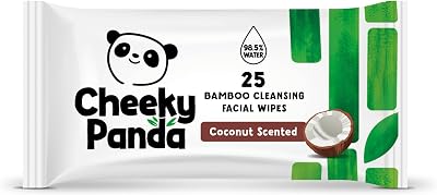 The Cheeky Panda Bamboo Makeup Remover Wipes 25pk Coconut Scented 99% Purified