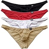 COMLIFE Men's Semi-transparent Sexy Low-rise Triangle Briefs Breathable Comfortable Bikini Underwear