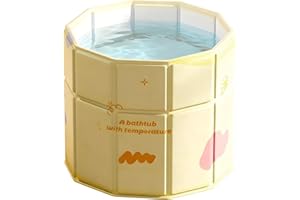 COBOPANDA Portable Bathtub for Adult 29.5"x31.5" Collapsible Cold Plunge Bathtub Foldable No Installation Ice Bath Tub for Shower Stall, Bathroom Hot SPA Soaking Standing Tub