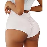 Women's Booty Shorts-High Waist V Back Yoga Shorts- Spandex Dance Hot Pants Butt Lifting Rave Bottoms