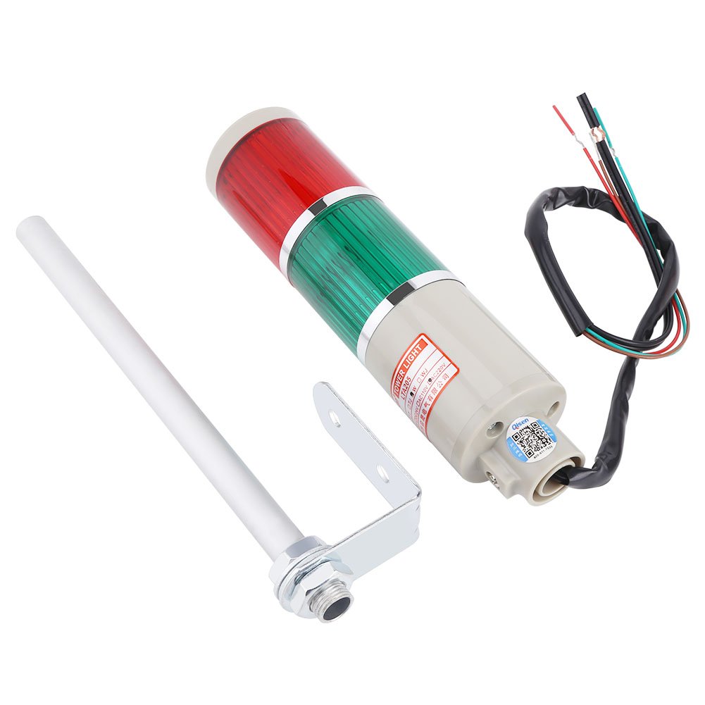 Walfront 1pc Red/Green LED Warning Emergency Equipment Lighting Bulb Beacon Lamp 220V, Green,red