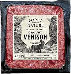 Force of Nature Meats Grass-fed Ground Venison | Pasture-Raised & Regenerative | Game Protein | 14oz