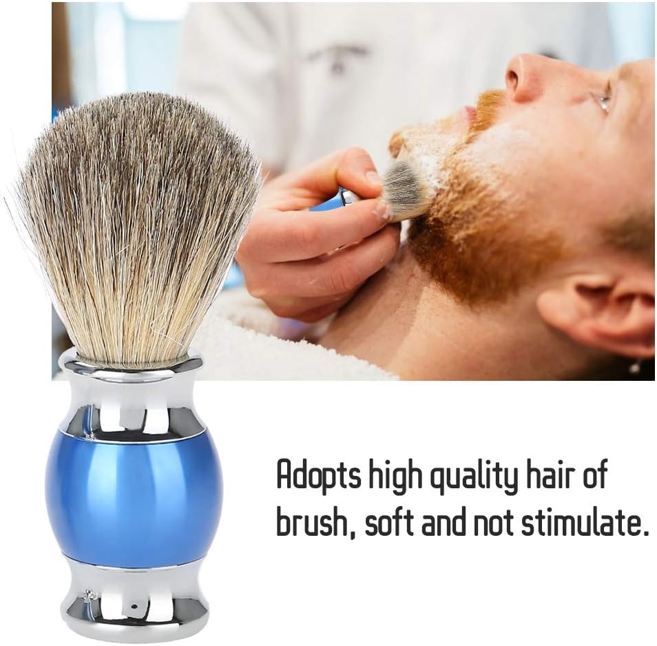 Amazon Co Jp クラシックシェービングセットメンズ シェーバー 手動 ステンレス ベース付き クラシックレイザー 両刃カミソリ 安全 防水肌に優しく 使いやすい Blue ビューティー