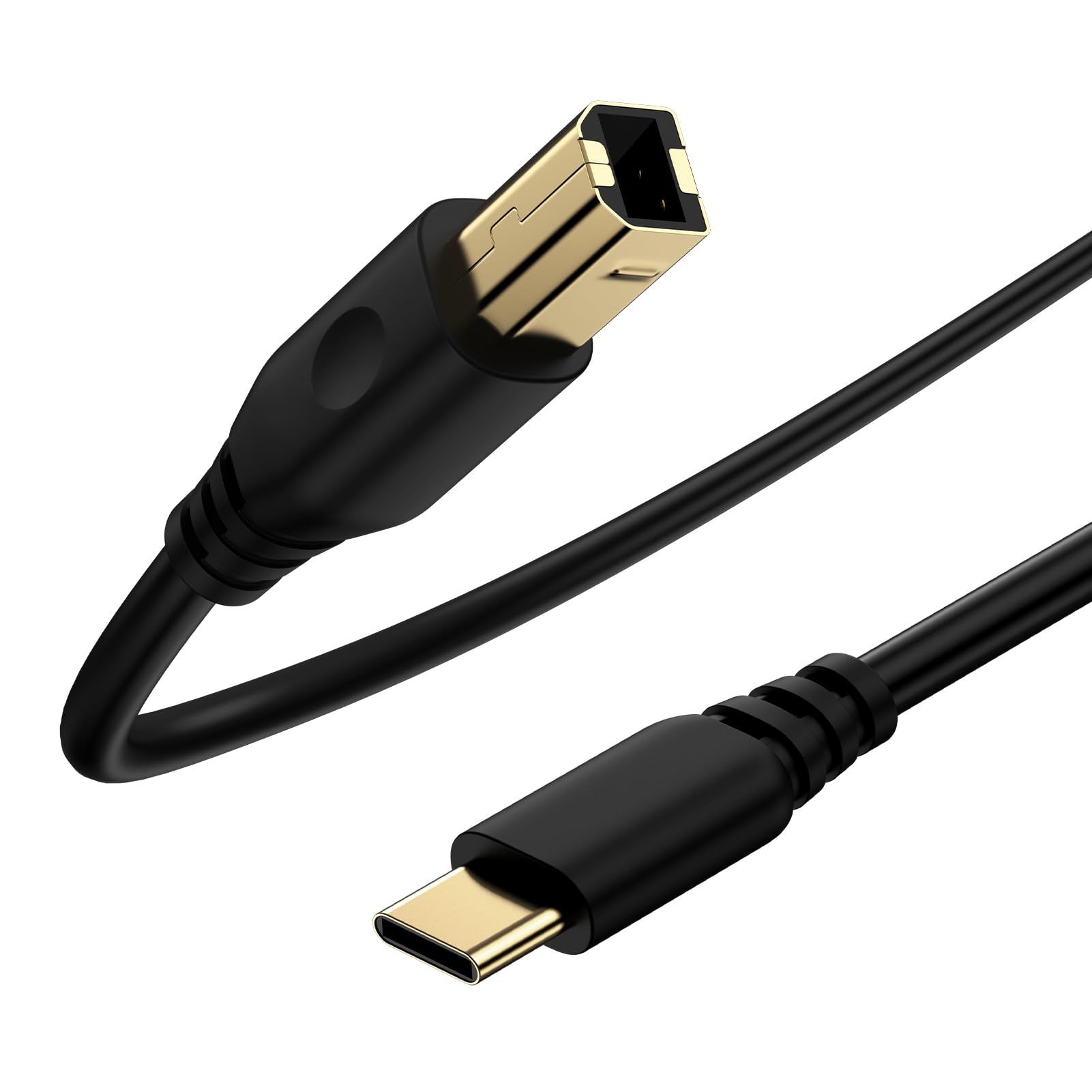 USB B to C プリンターケーブル USBケーブル Type-C to Type-B ケーブル 高耐久性 オーディオDAC ミキサー MIDIキーボード 電子ピアノ DJコントローラ プリンター ス キャナー FAXマシンなどに適用 1.8M の商品画像
