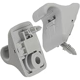 Papakesue 85235-B1000 2pcs Sun Visor Retainer Clip Holder Hook Support Fastener Bracket Grey Compatible with H-yundai E-lantra S-onata Getz 2017-2023